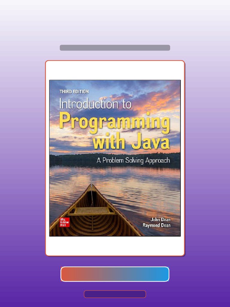ISE Introduction to Programming With Java a Problem Solving Approach ...