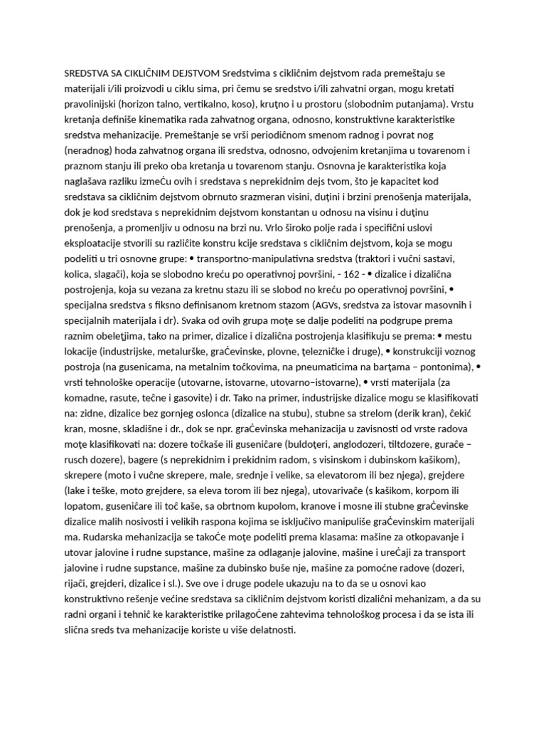 SREDSTVA SA CIKLIĈNIM DEJSTVOM Sredstvima S Cikliĉnim Dejstvom Rada ...