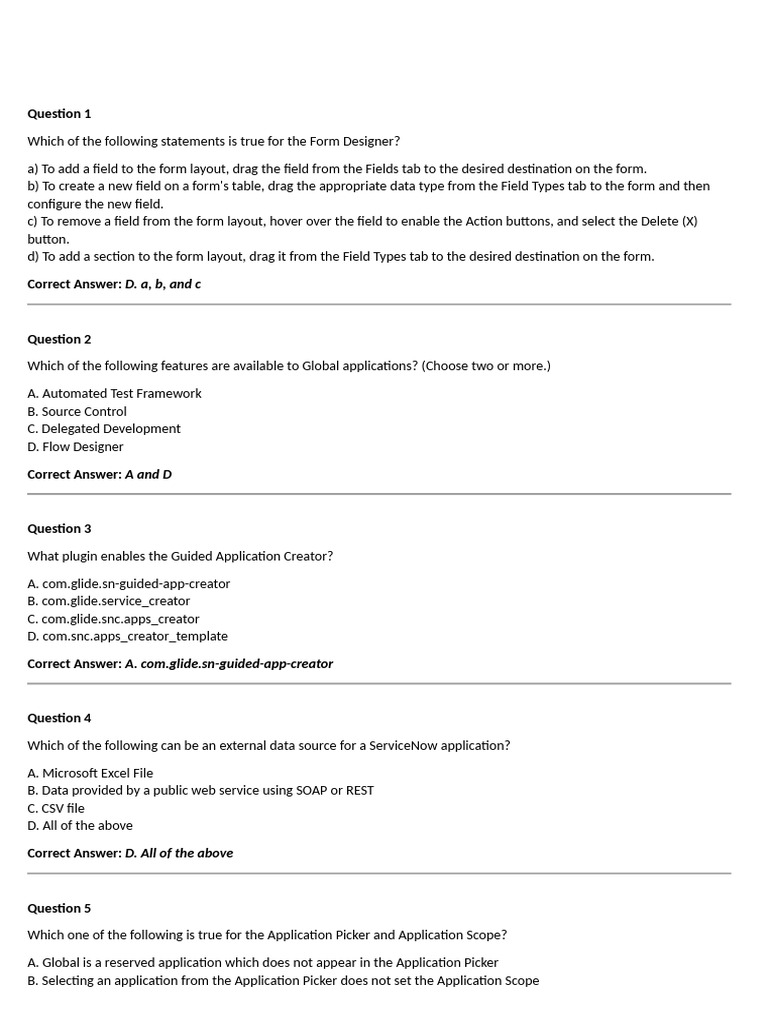 ServiceNow Form Designer and Features Guide | PDF | Version Control ...