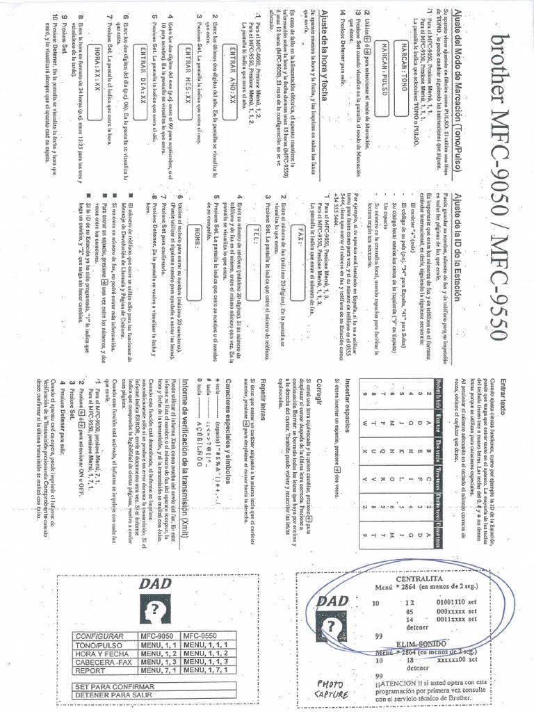 Programacion Brother | PDF