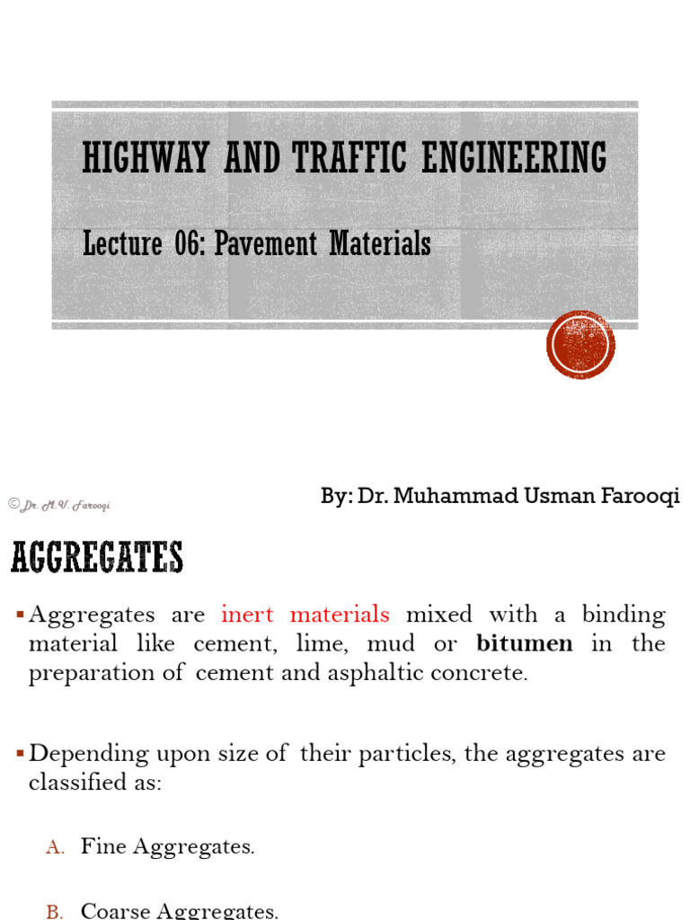 Lec-06- Pavement Materials (1) | PDF | Construction Aggregate | Gravel