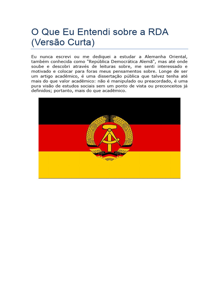 História da RDA e Walter Ulbricht | PDF | Alemanha Oriental | União ...