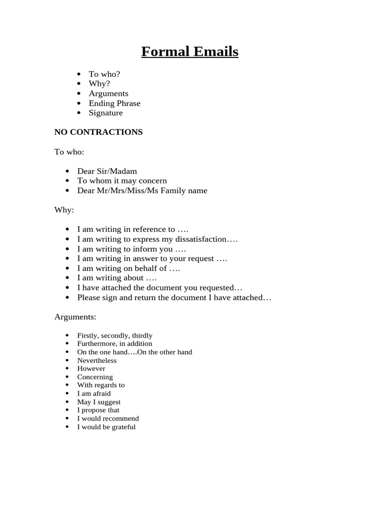 Guide to Writing Formal Emails | PDF