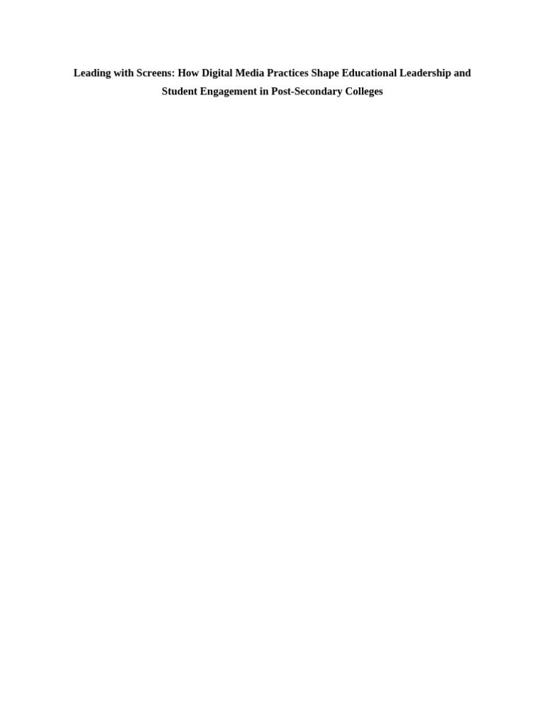 Digital Leadership in Higher Education | PDF | Leadership | Pedagogy