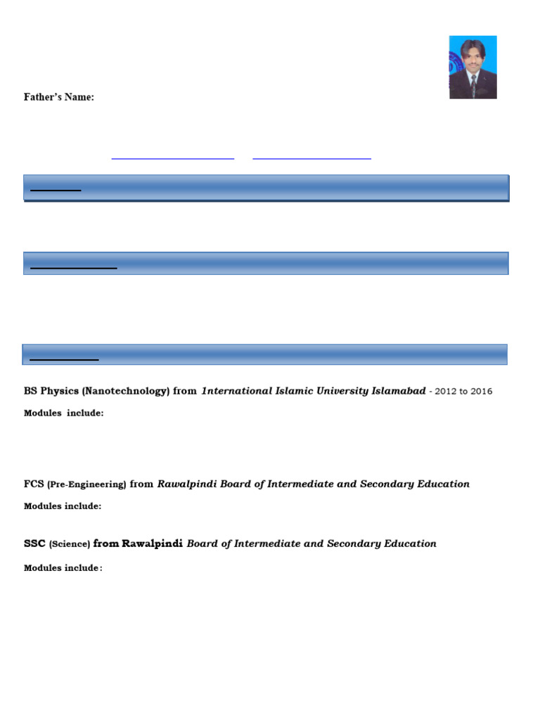 Azeem CV | PDF | Physics | Nanotechnology