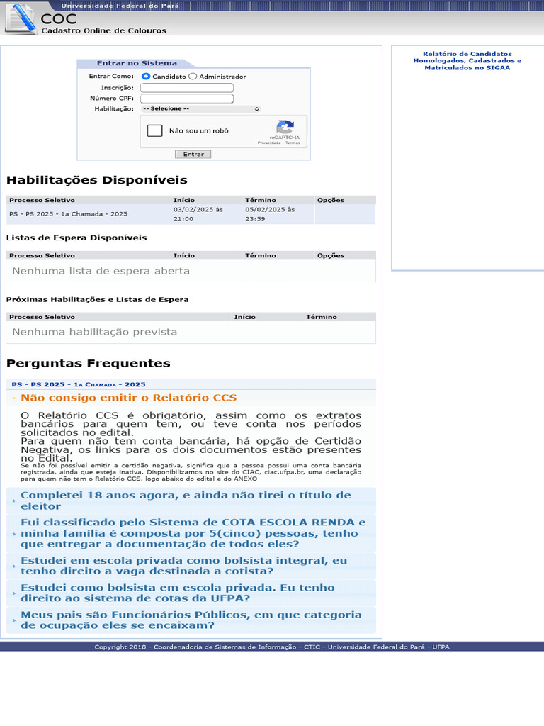 Processo Seletivo UFPA 2025: Inscrição e FAQs | PDF