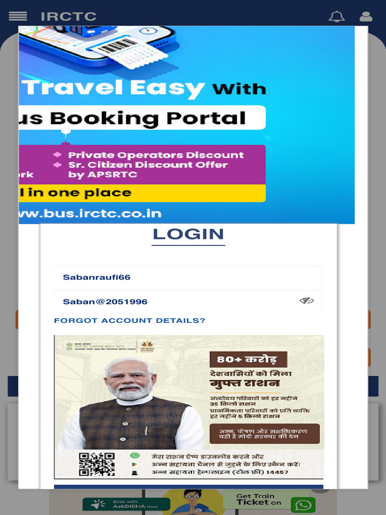 IRCTC User Guide for Train Services | PDF