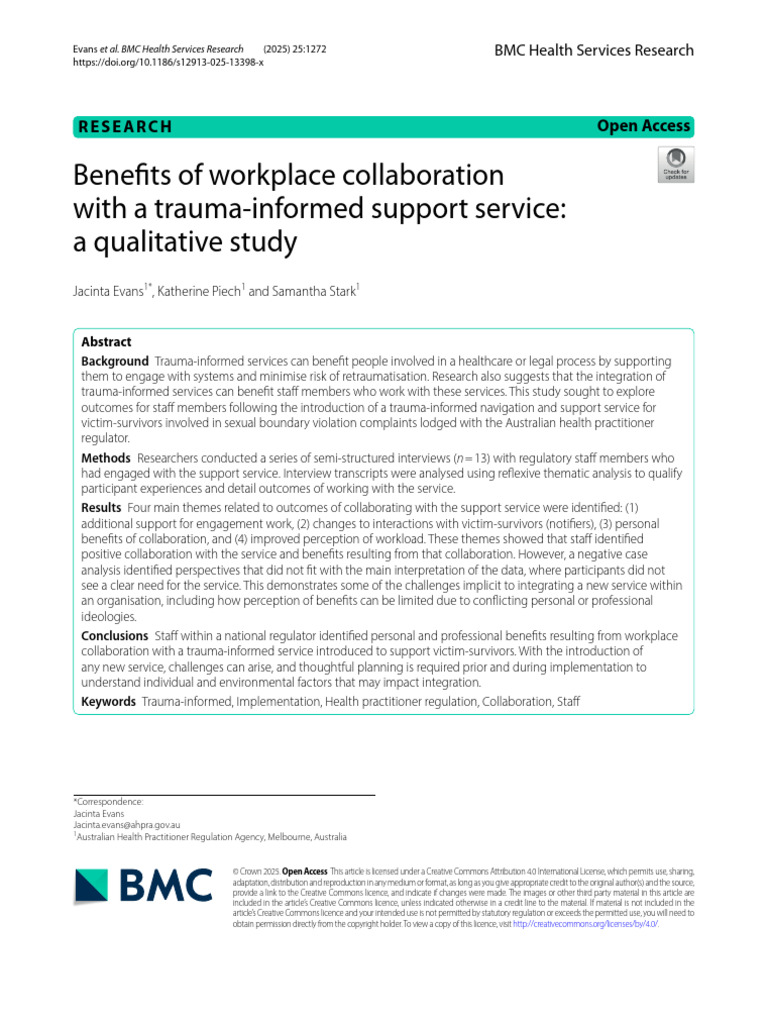 s12913-025-13398-x | PDF | Qualitative Research | Social Work