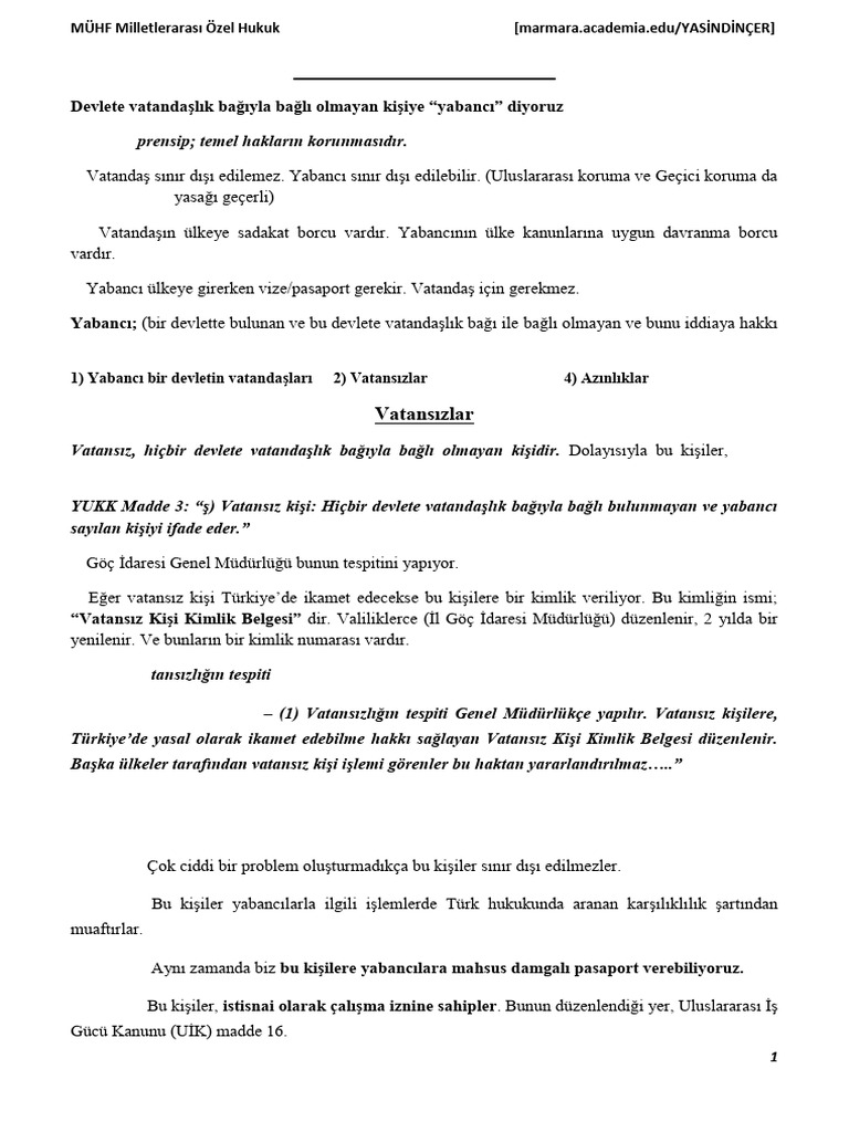 MOHUK Ders Notu | PDF