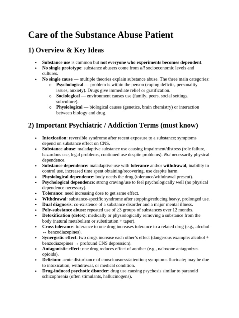 Managing Substance Abuse Patients | PDF | Substance Abuse | Substance ...
