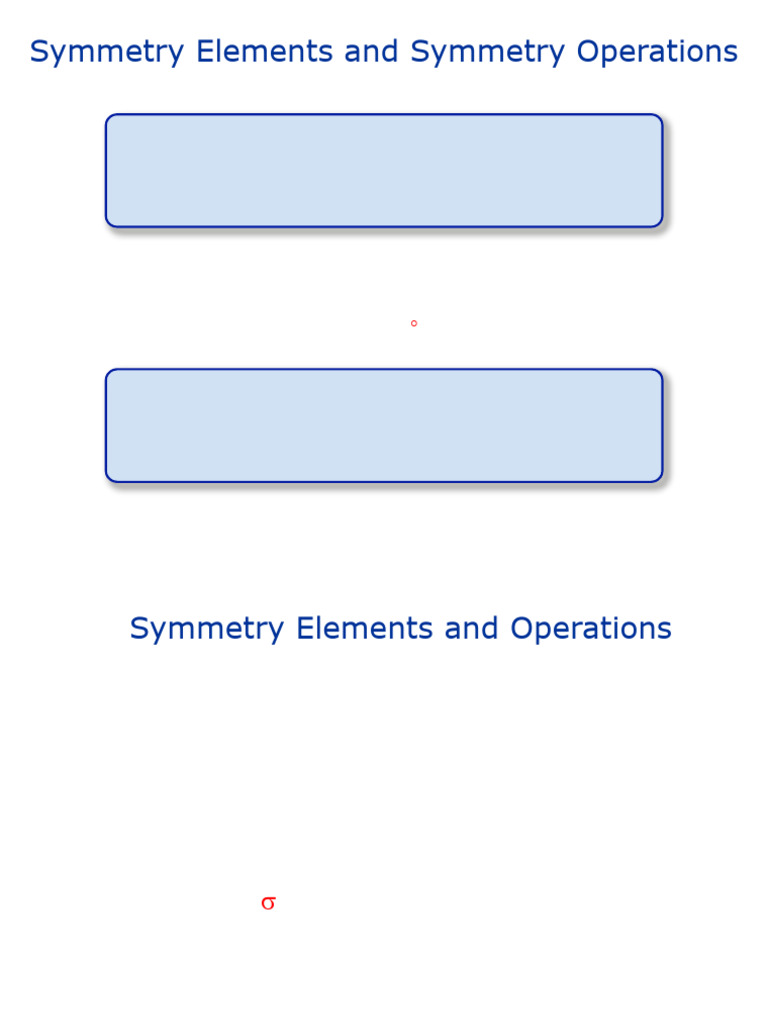 Understanding Symmetry Operations and Elements | PDF | Rotation | Physics