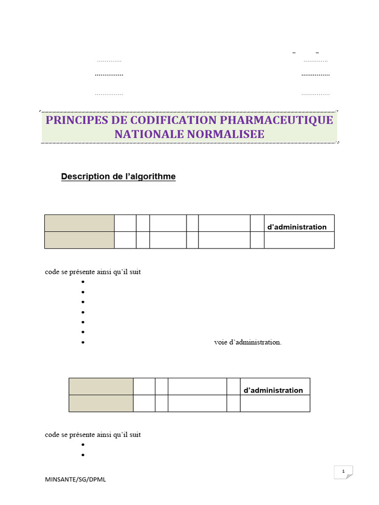 Codification Normalisée des Médicaments | PDF | Médecine | Pharmacologie