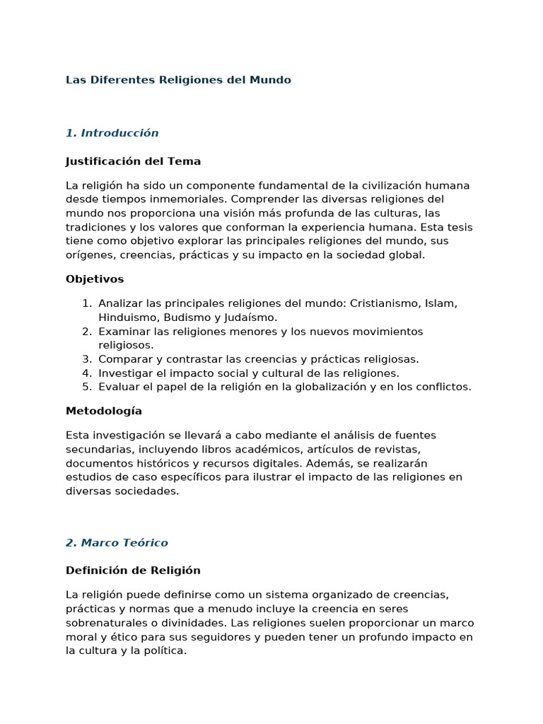 Las Diferentes Religiones del Mundo - Copia | PDF | Espiritualidad ...
