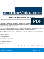 Order of Operations Calculator