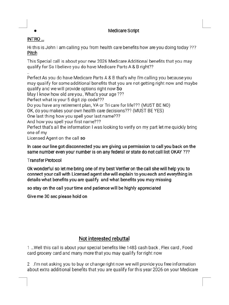 Medicare Script | PDF