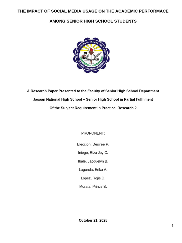 Social Media's Impact on High School Academics | PDF | Popular Culture ...