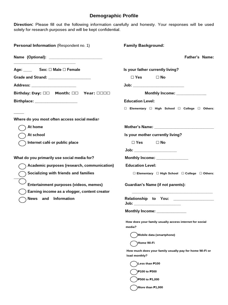 Demographic Profil1 | PDF | Social Media | Popular Culture & Media Studies