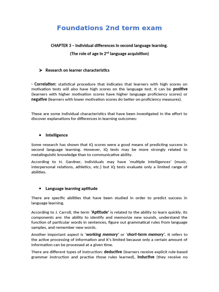 Factors Influencing Second Language Learning | PDF | Second Language ...