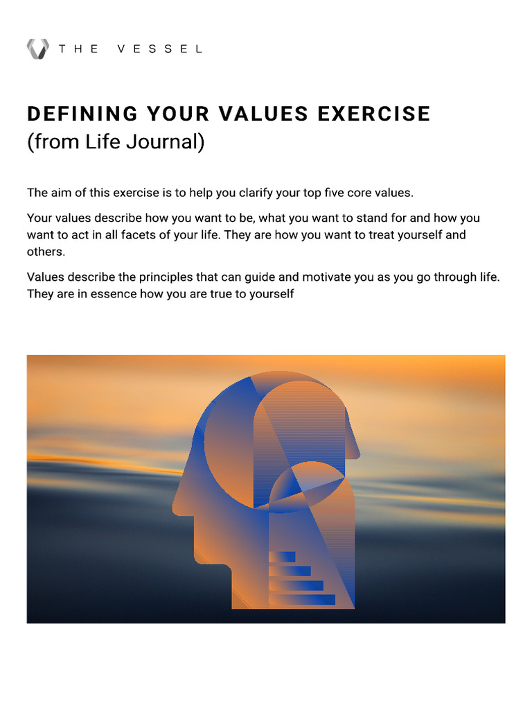 Core Values Clarification Exercise | PDF | Psychology | Social Psychology