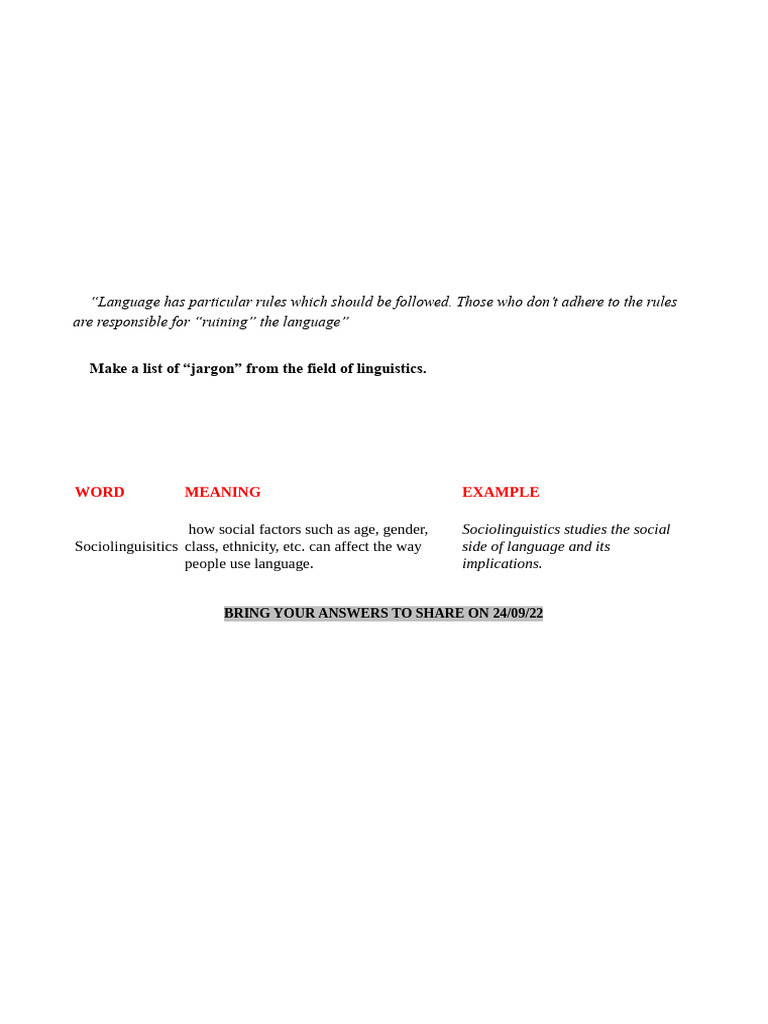 Language Studies: Key Concepts & Jargon | PDF