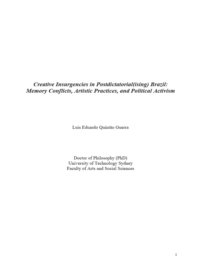Memory Activism in Post-Dictatorial Brazil | PDF | Transitional Justice ...