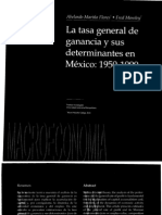 Mariña Flores, A. &amp Moseley, F. - La Tasa General de Ganancia y Sus Determinantes en Mexico 1950-1999