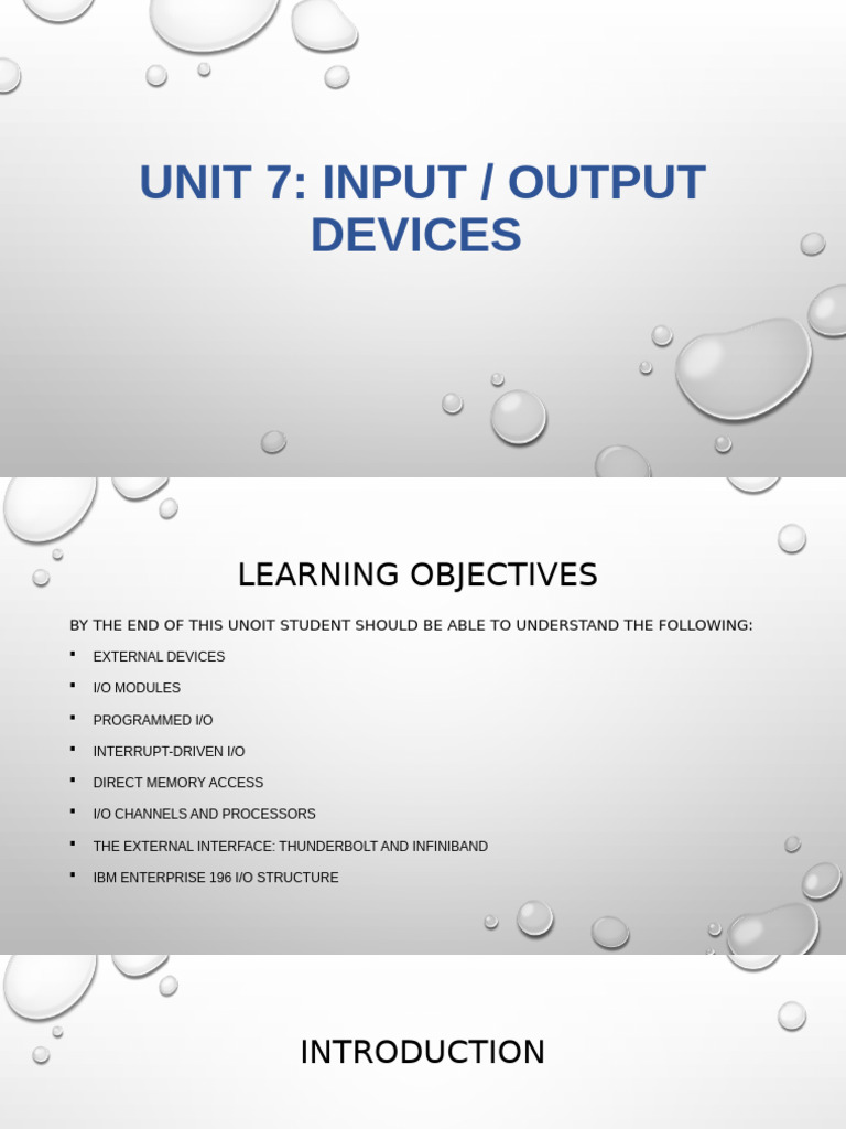 Understanding I/O Devices and Modules | PDF | Input/Output | Computer ...