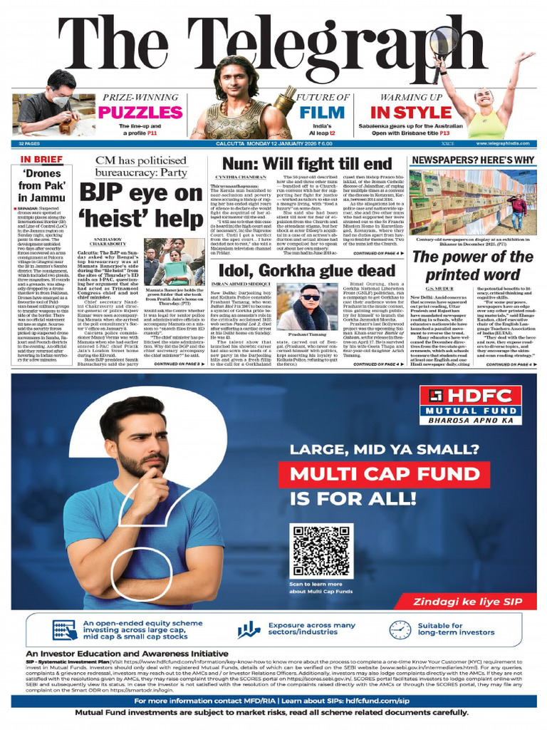 The Telegraph Calcutta 12 01 | PDF