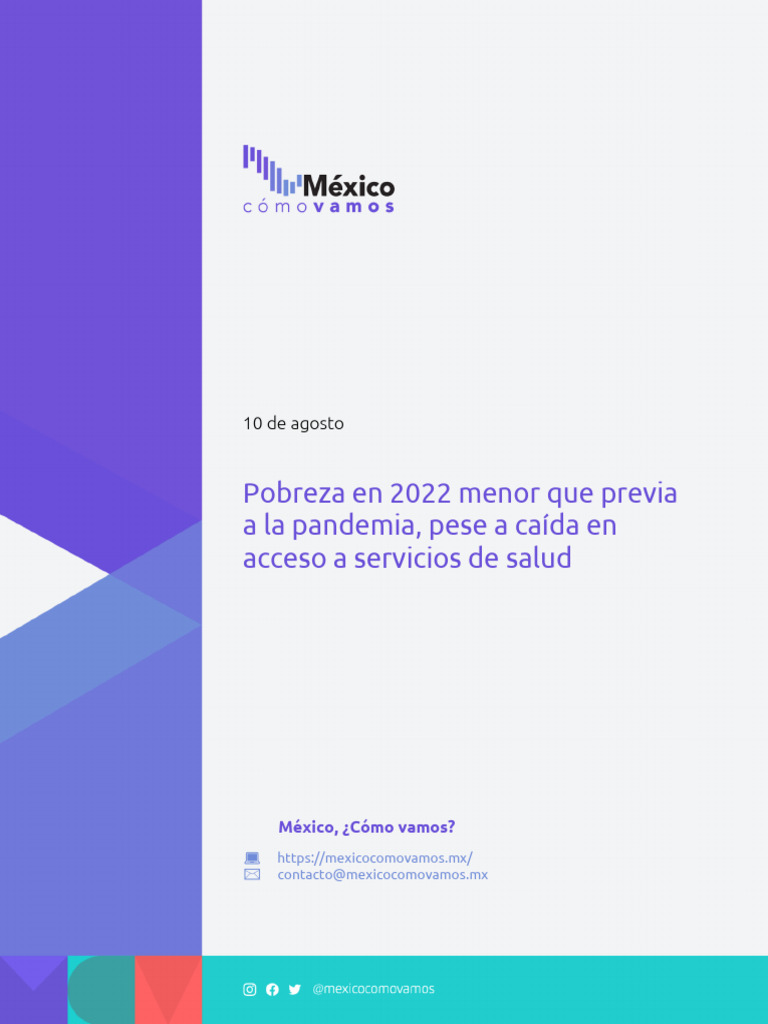 Pobreza 2022 - México Cómo Vamos | PDF | Pobreza | Pobreza e indigencia