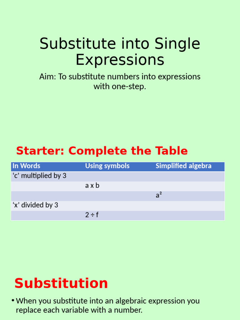 Algebraic Notation - Lesson 5 | PDF