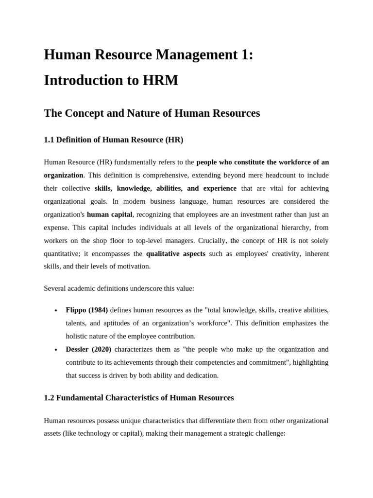 Understanding Human Resource Management | PDF | Human Resource ...