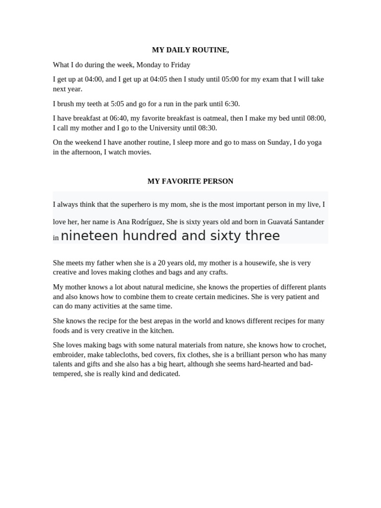 My Daily Routine | PDF