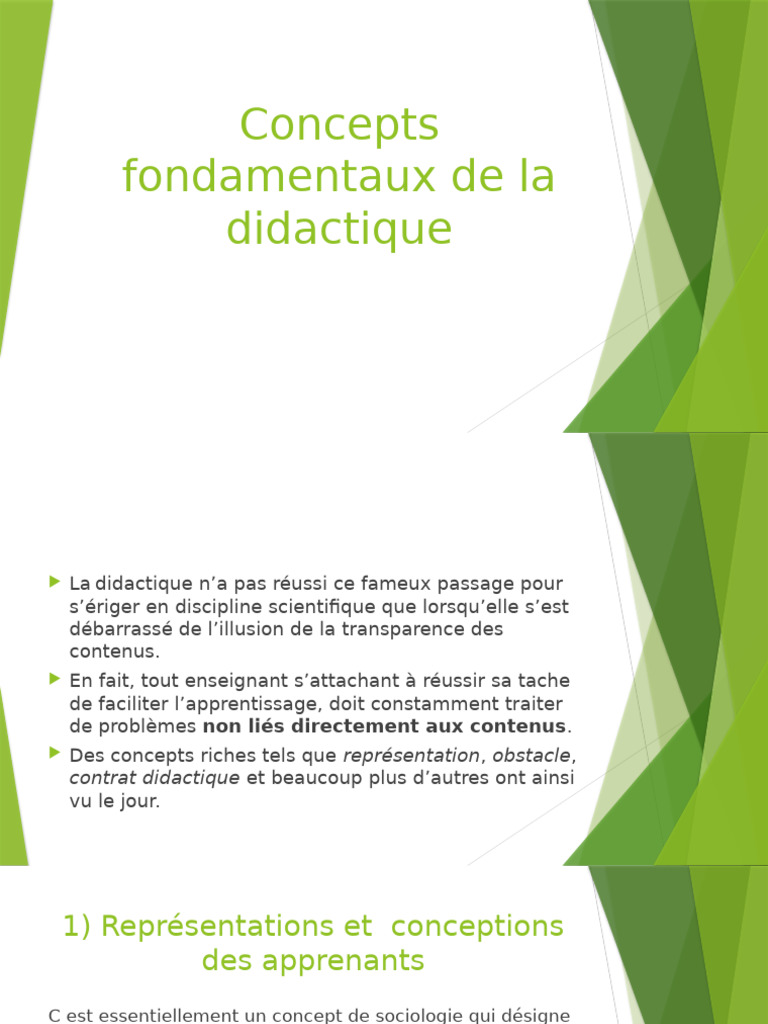 Fondamentaux de la didactique et apprentissage | PDF