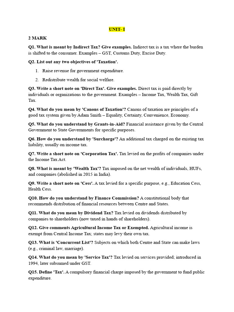 Understanding Indirect and Direct Taxes | PDF | Taxes | Indirect Tax