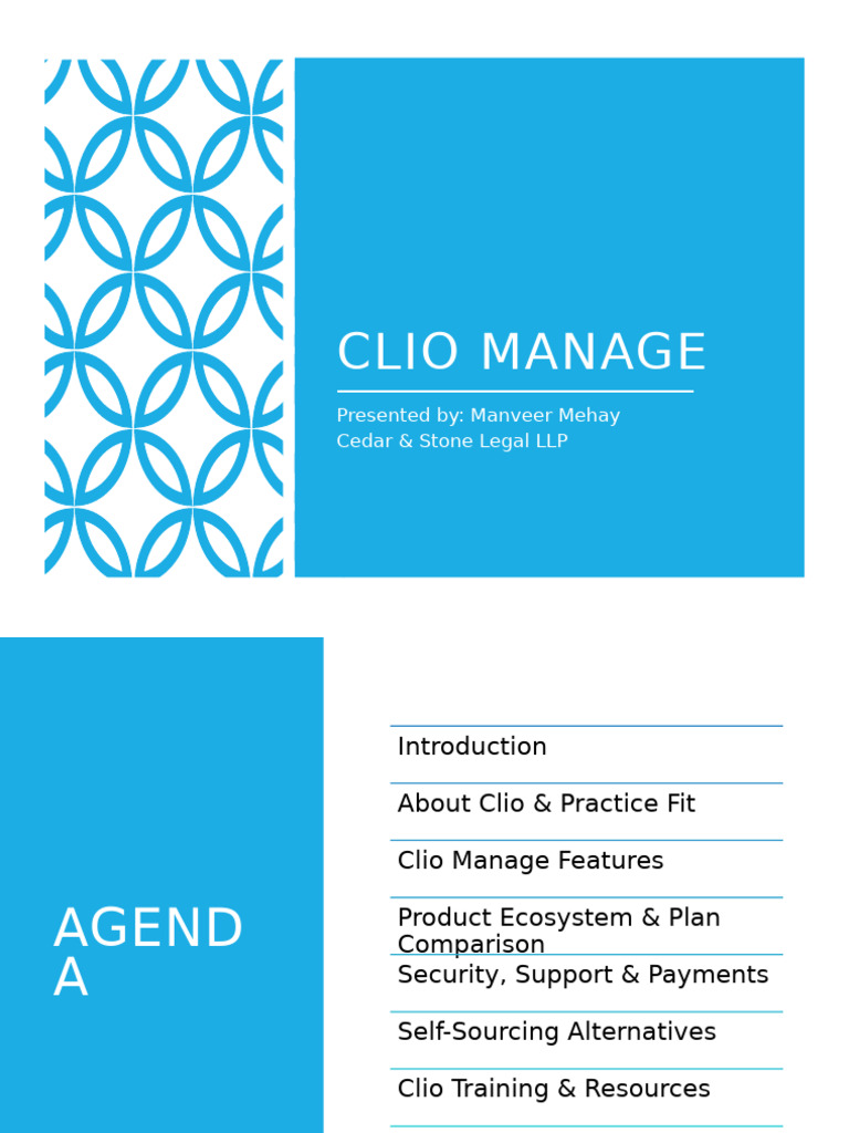 Clio Manage Overview for Legal Firms | PDF