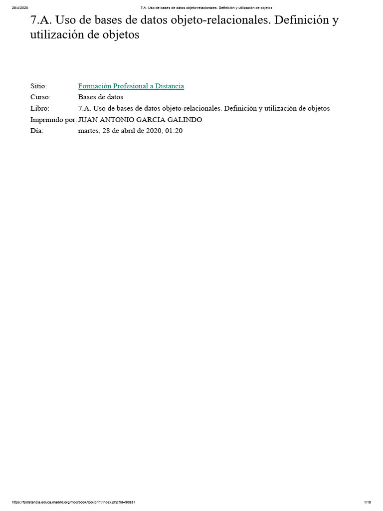 1. Teoria | PDF | Objeto (informática) | Pl / Sql