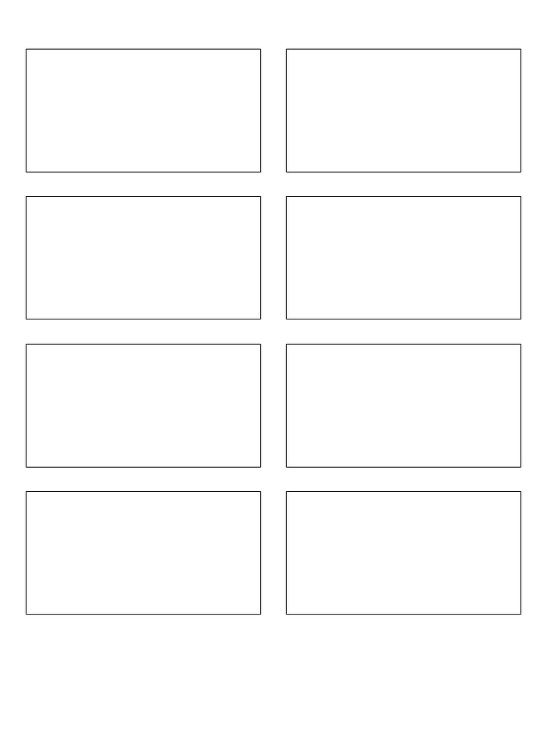 Printable Blank JEE Flashcards | PDF