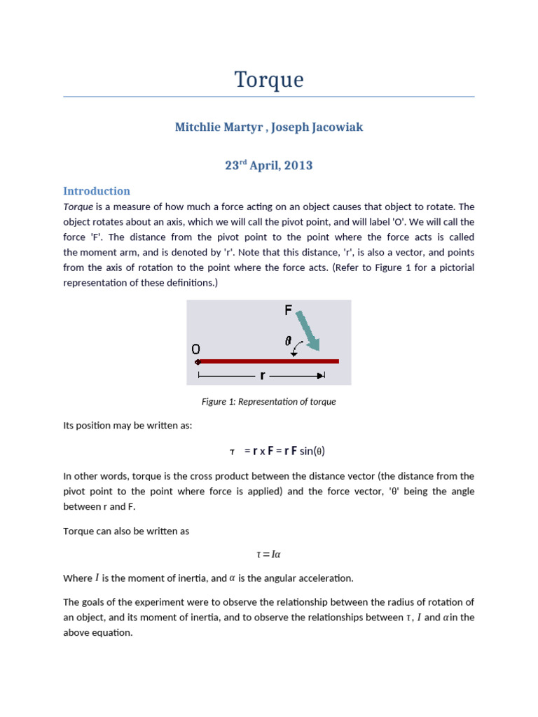 Lab#11 | PDF | Torque | Force