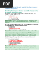 CCNA 2 v7 Modules 10 - 13 - L2 Security and WLANs Exam Answers | PDF ...