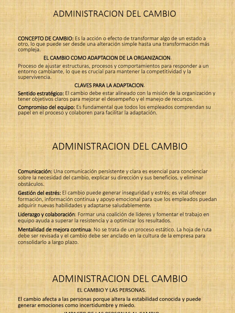 Estrategias para la Administración del Cambio | PDF | Innovación ...