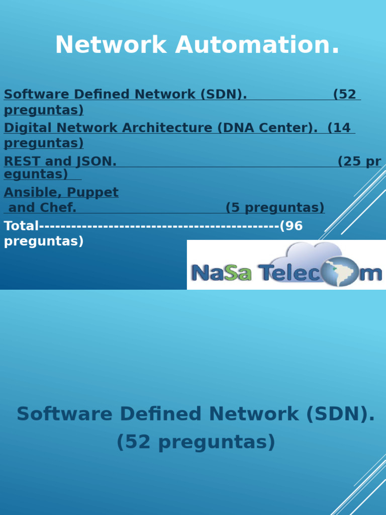 Network Automation and SDN Overview | PDF