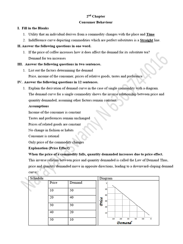 Consumer Behavior and Economic Concepts | PDF | Demand | Labour Economics