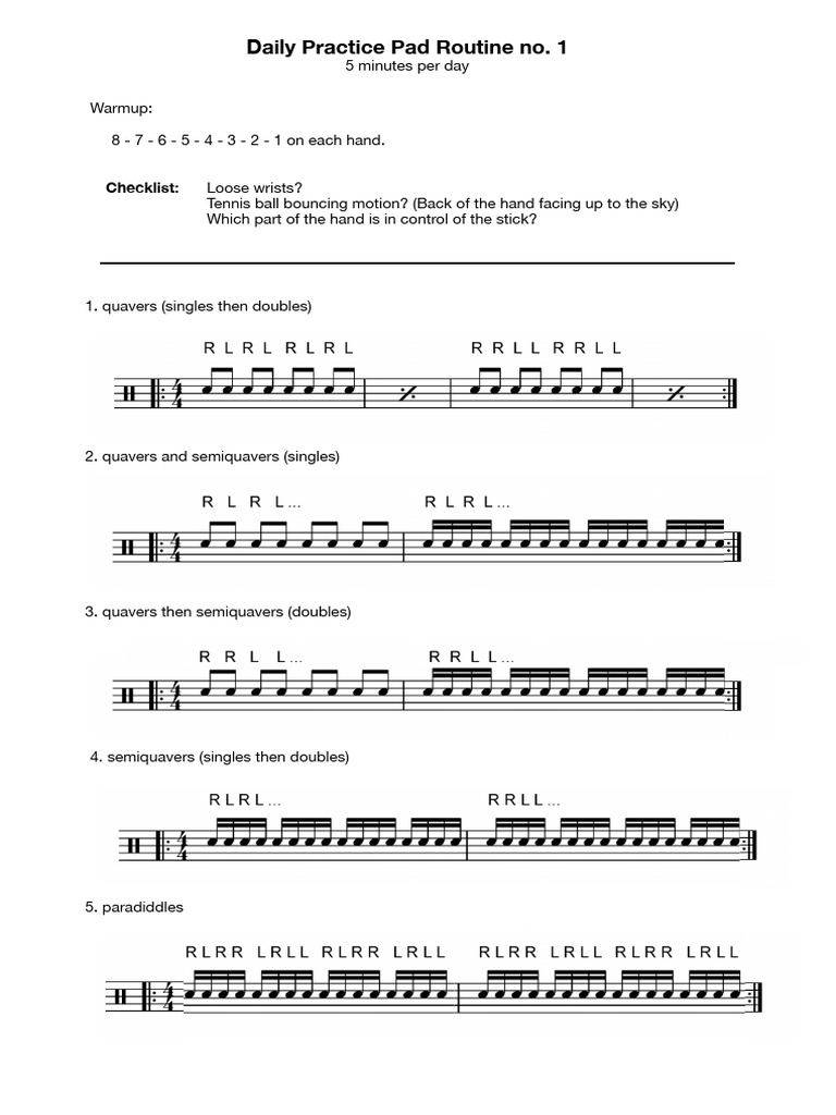 Practice Pad Routine 1 | PDF