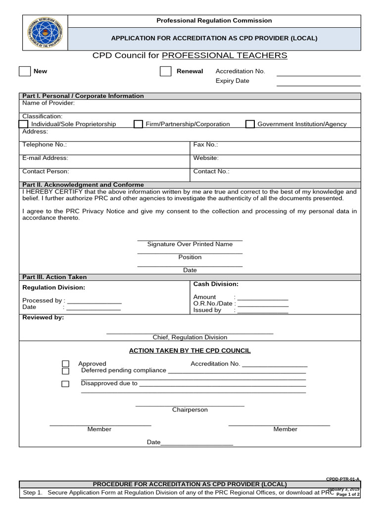 CPD Provider Accreditation Application Guide | PDF | Identity Document ...