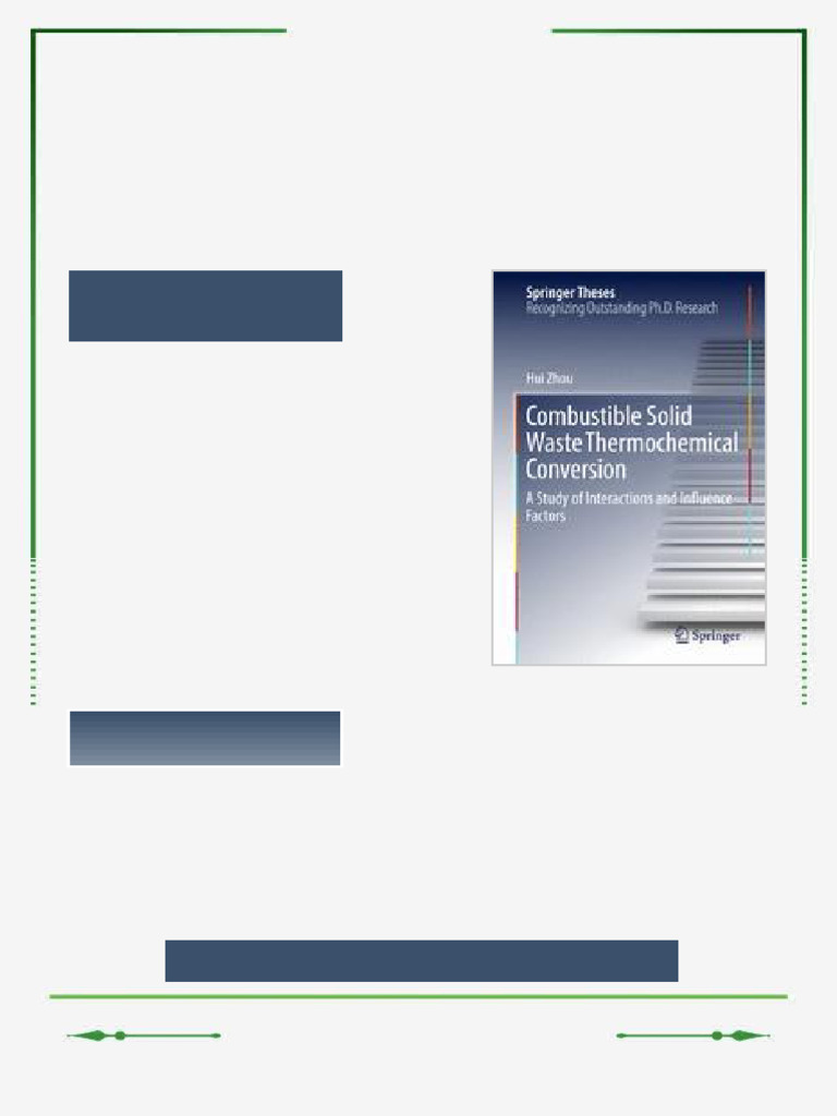 Combustible Solid Waste Thermochemical Conversion A Study of ...