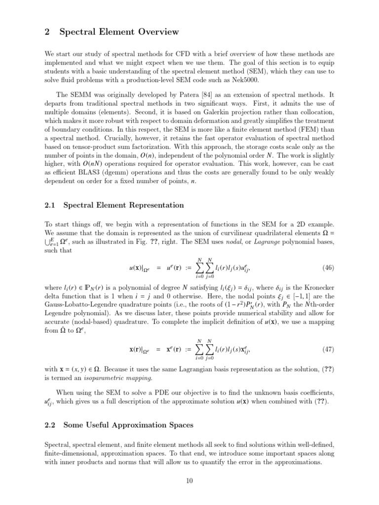 Spectral Element Method for CFD | PDF | Finite Element Method ...