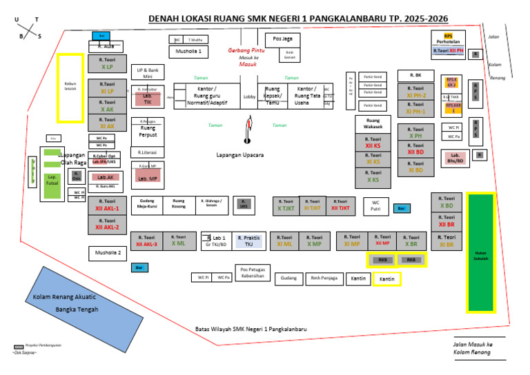 Denah Lokasi SMK Negeri 1 Pangkalanbaru | PDF