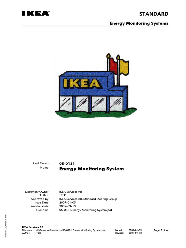 Energy Monitoring System Standard Guide | PDF | Alternating Current
