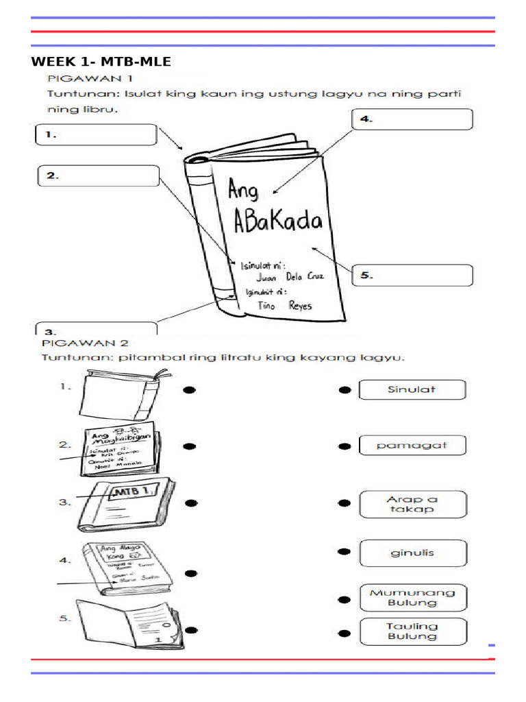 Activity Sheets - Week 1 - All Subjects | PDF