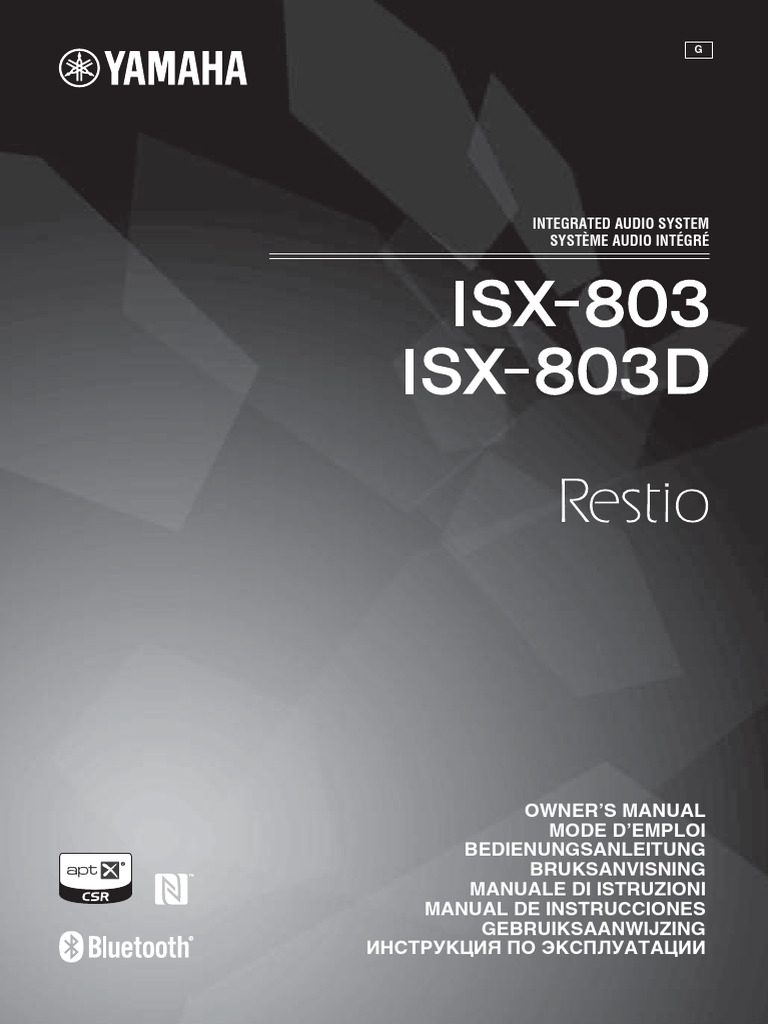 restio_isx803 | PDF | Compact Disc | Bluetooth